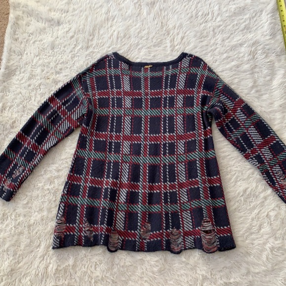 Wildfox white label plaid lenon sweater knit Xsml - Picture 9 of 11